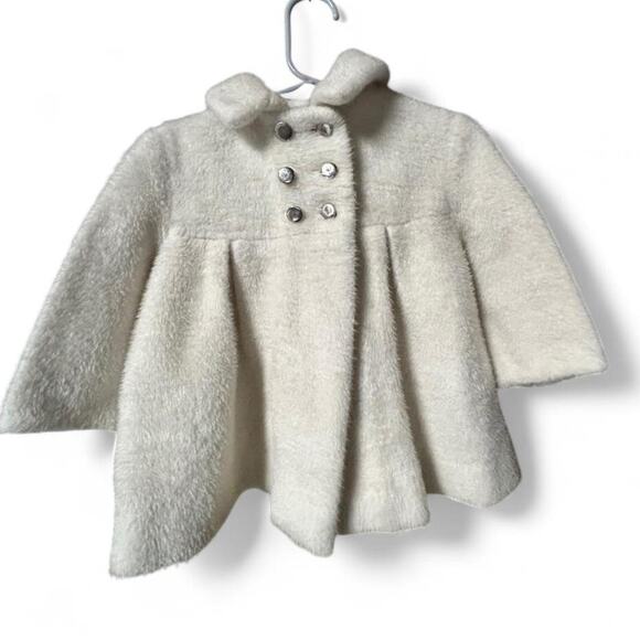Daisy of California Other - Antique 1940s ivory faux fur coat for toddler girl 18m - 2t